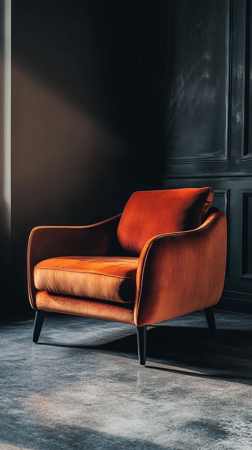 Chaise en daim